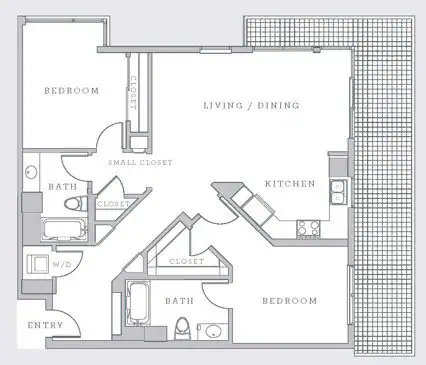 2x2 (2H) C306 floor plan